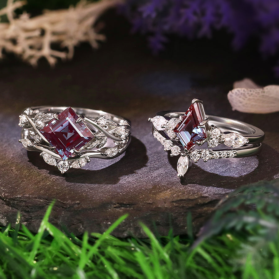 Lab Alexandrite Rings