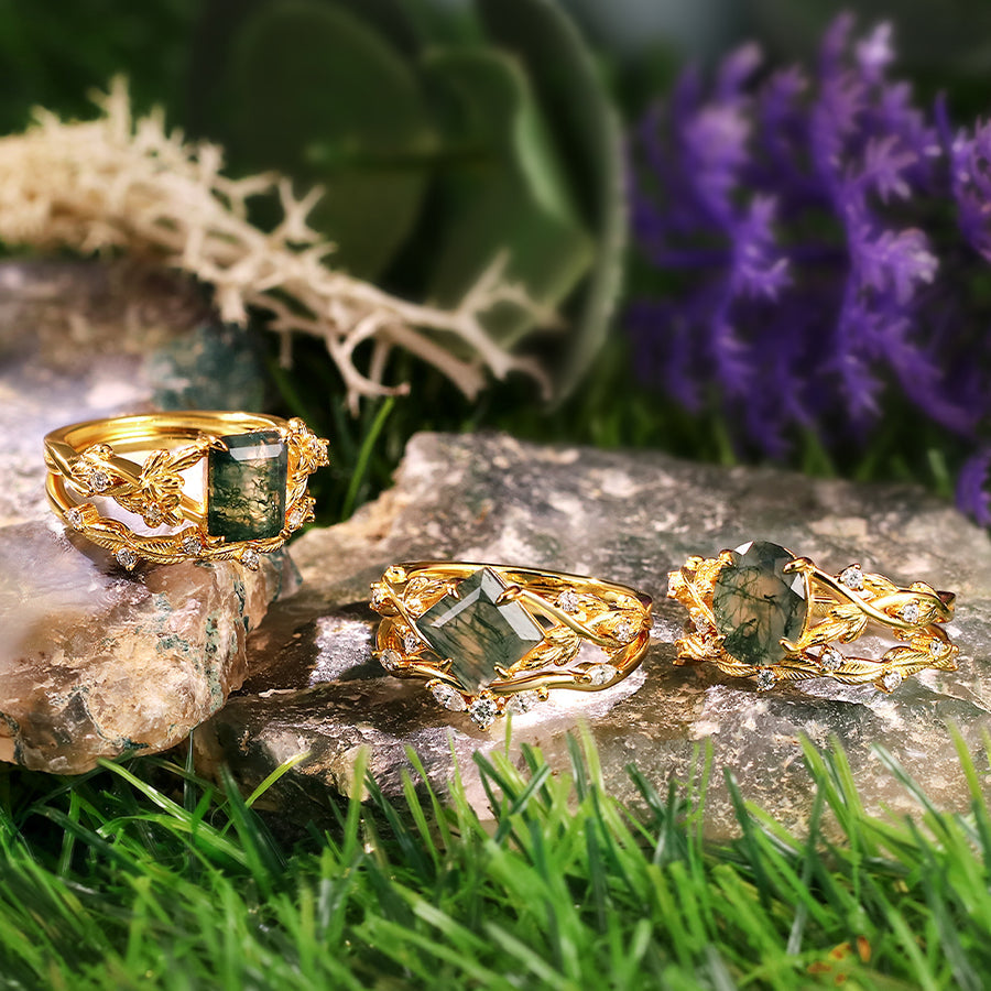 Moss Agate Rings