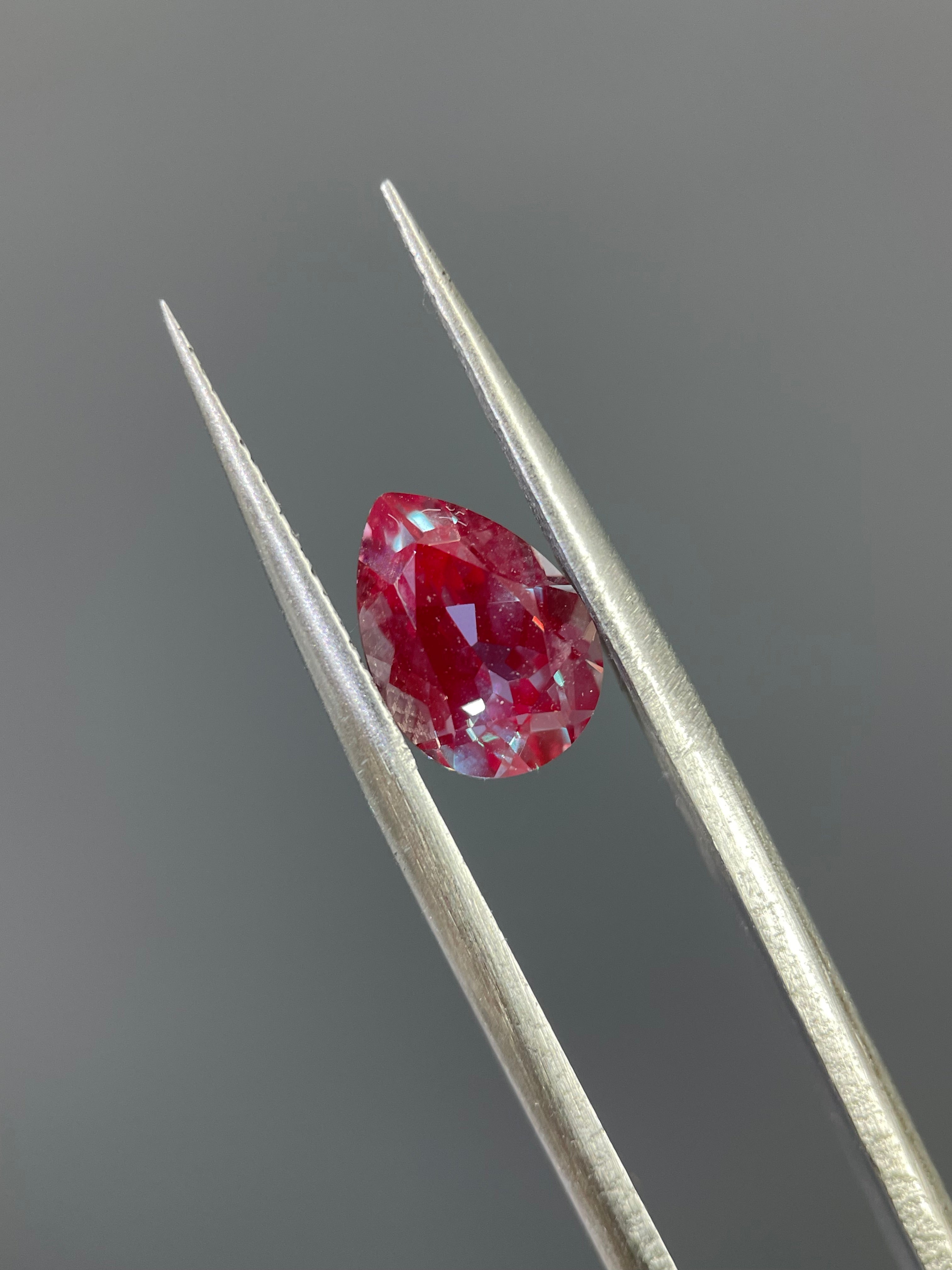 2.65 ct Pear Cut Lab Alexandrite Gemstone