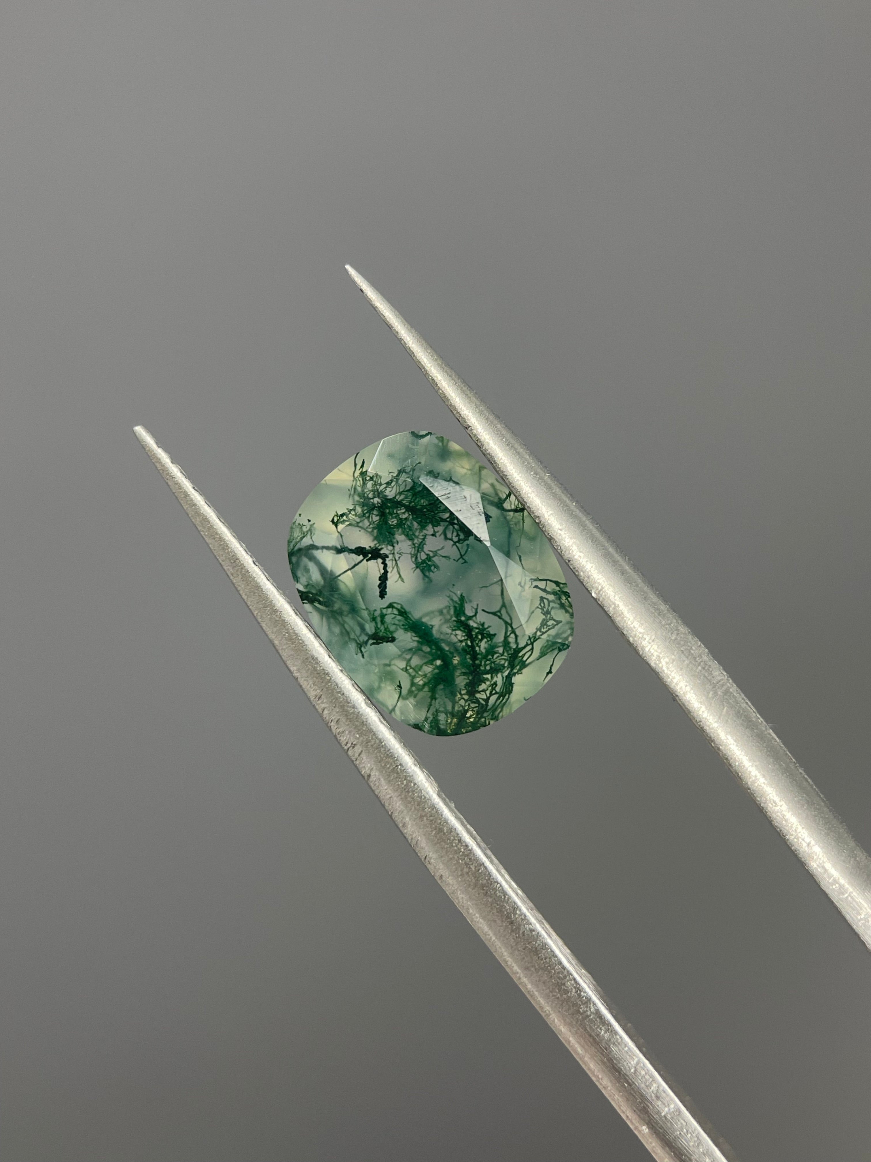 2.45 ct Cushion Cut Moss Agate Gemstone