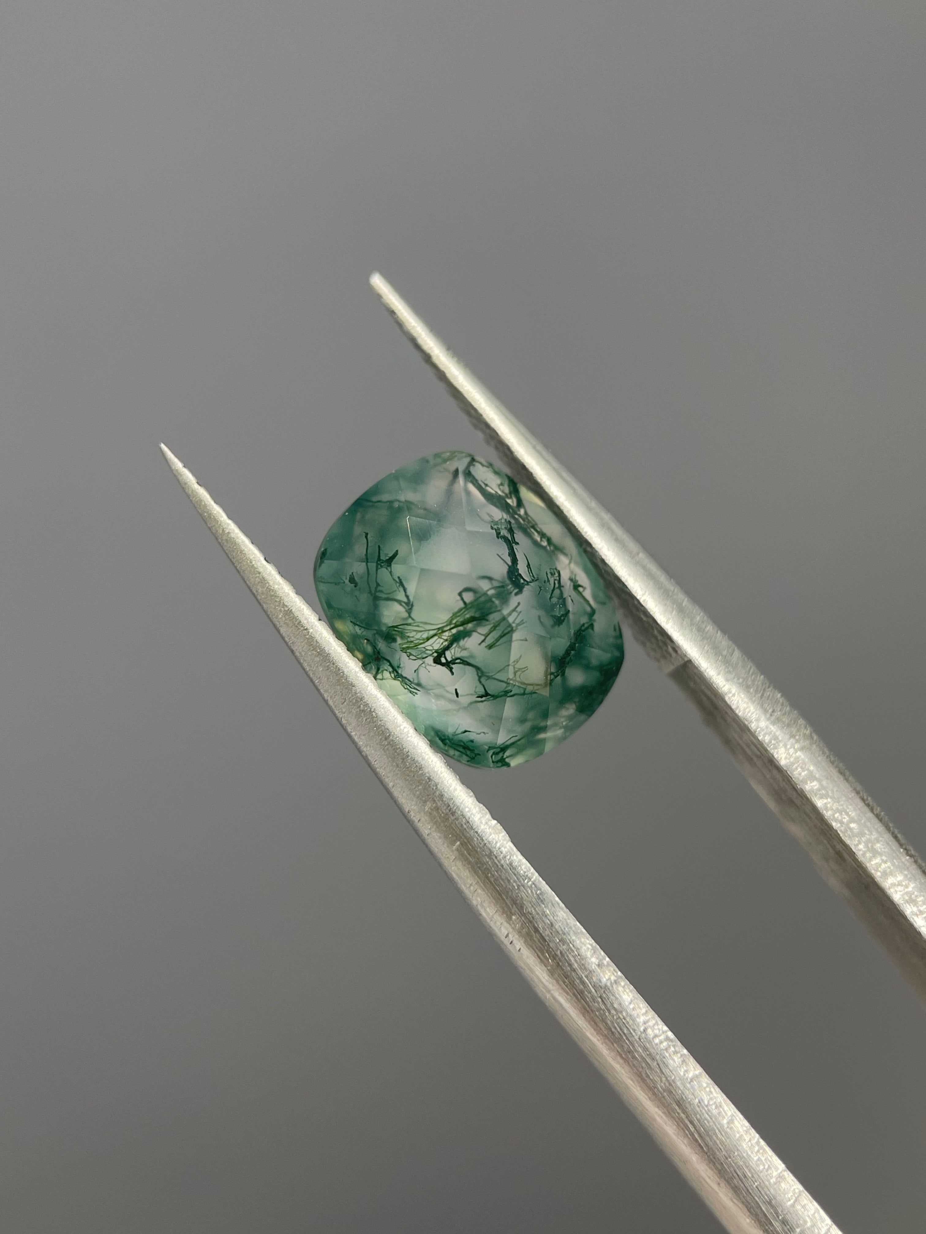 2.45 ct Cushion Cut Moss Agate Gemstone
