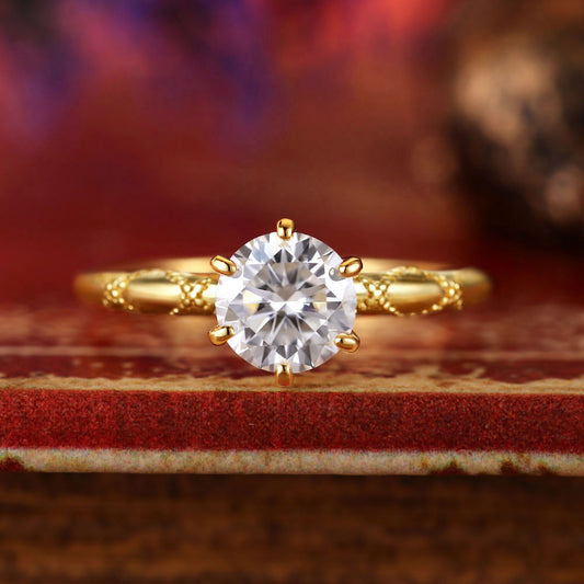 Bague de fiançailles avec halo d'émeraude ovale de laboratoire de 1 ct