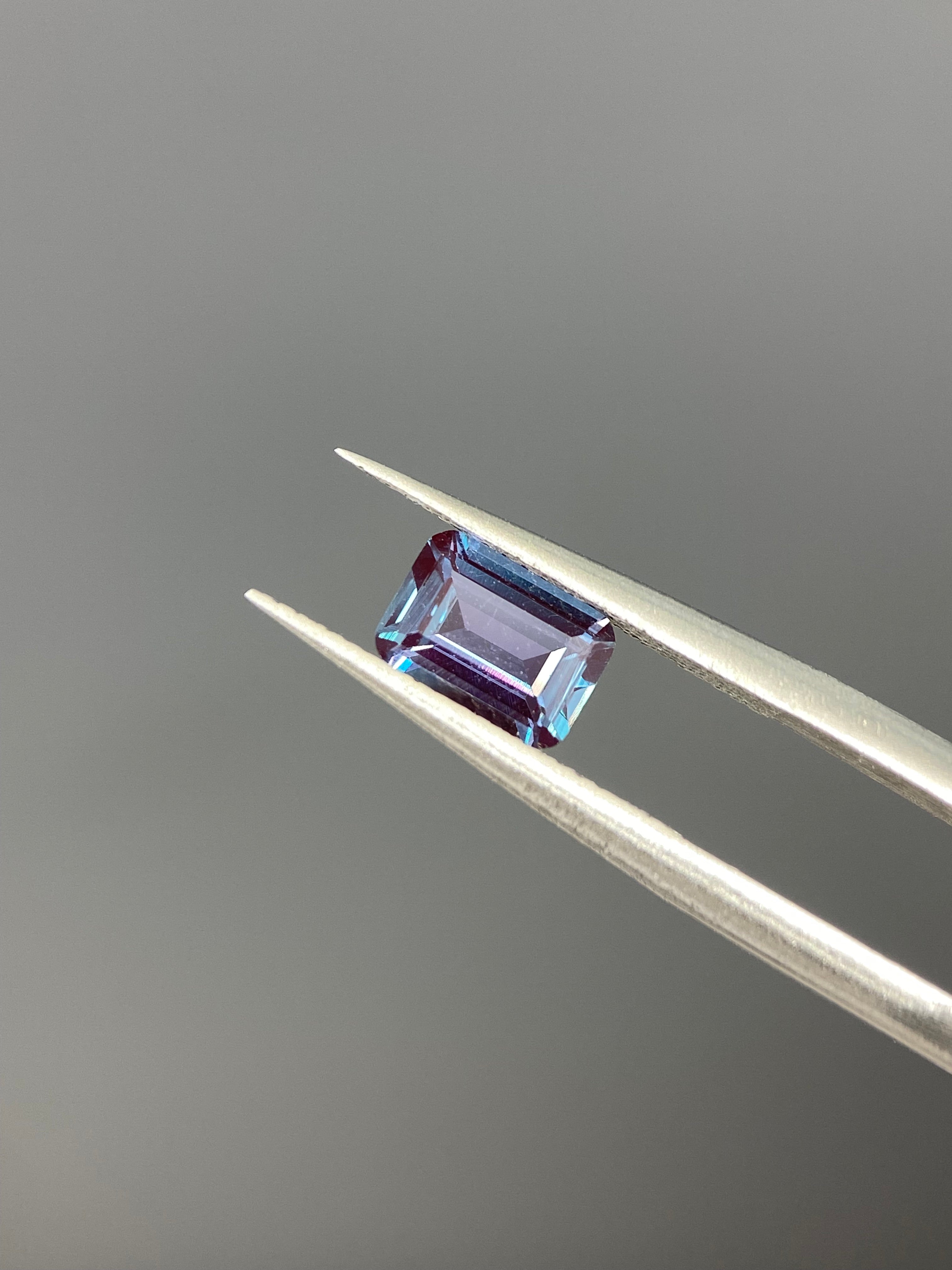 1.9 ct Emerald Cut Lab Alexandrite Gemstone