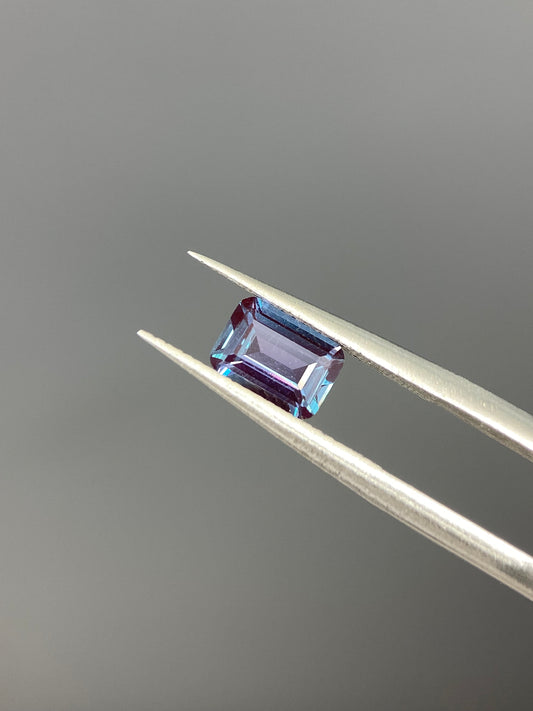 1.9 ct Emerald Cut Lab Alexandrite Gemstone