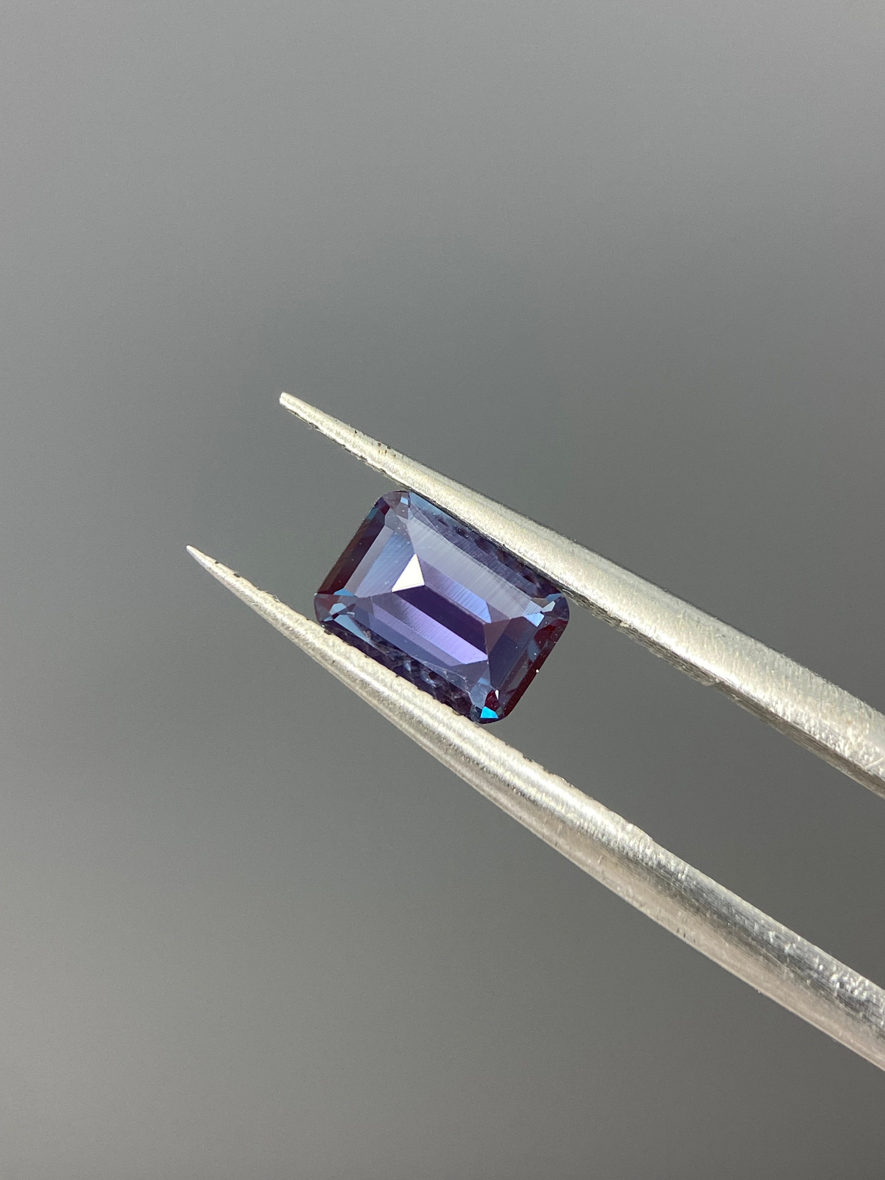 1.9 ct Emerald Cut Lab Alexandrite Gemstone