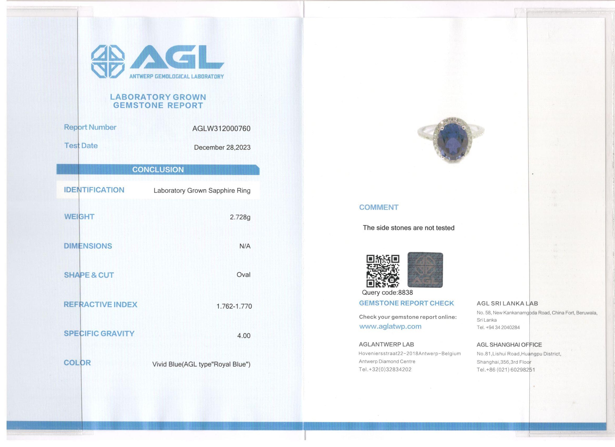AGL Gemstone Certificate