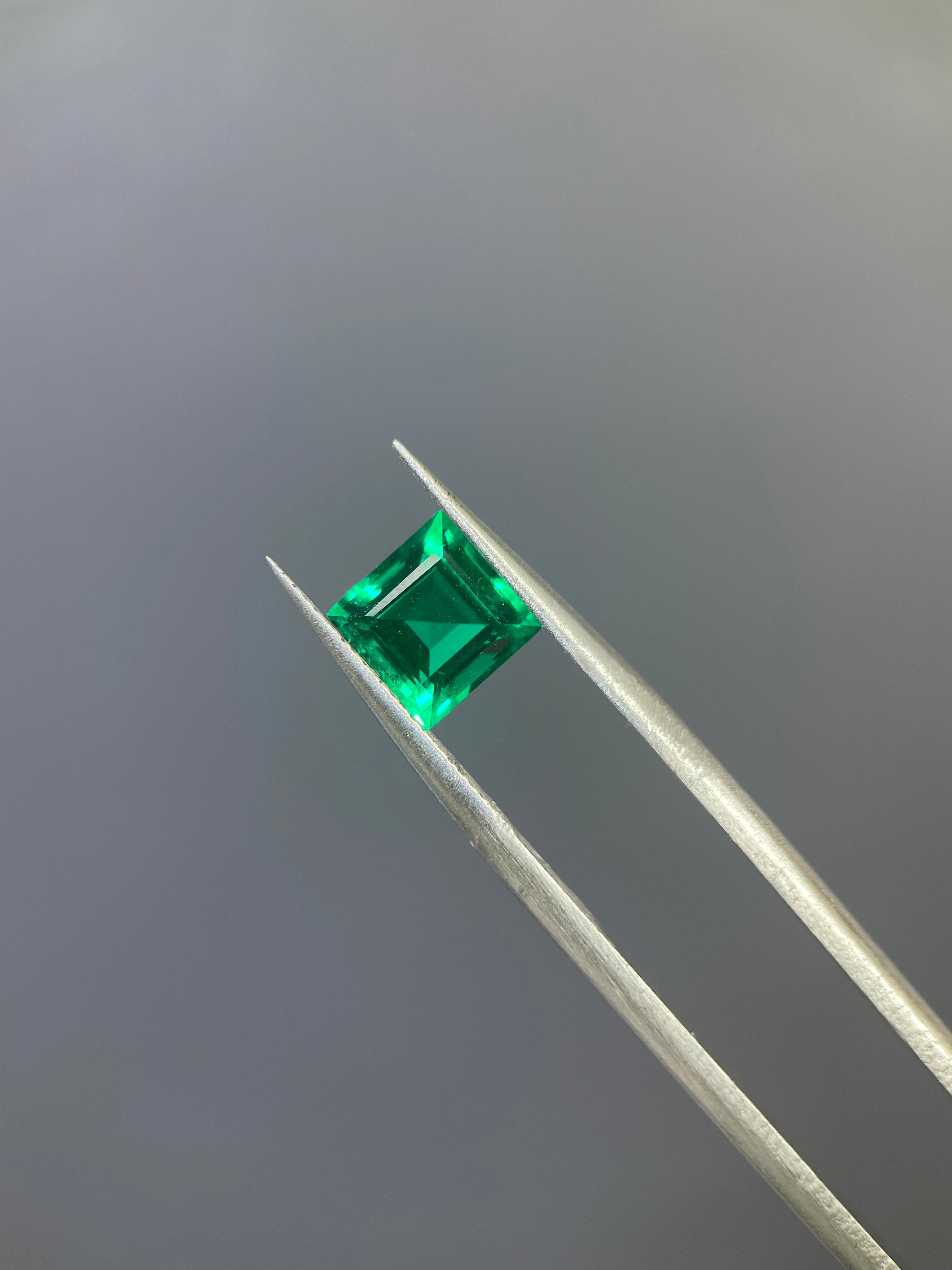 1.65 ct Emerald Cut Lab Emerald Gemstone