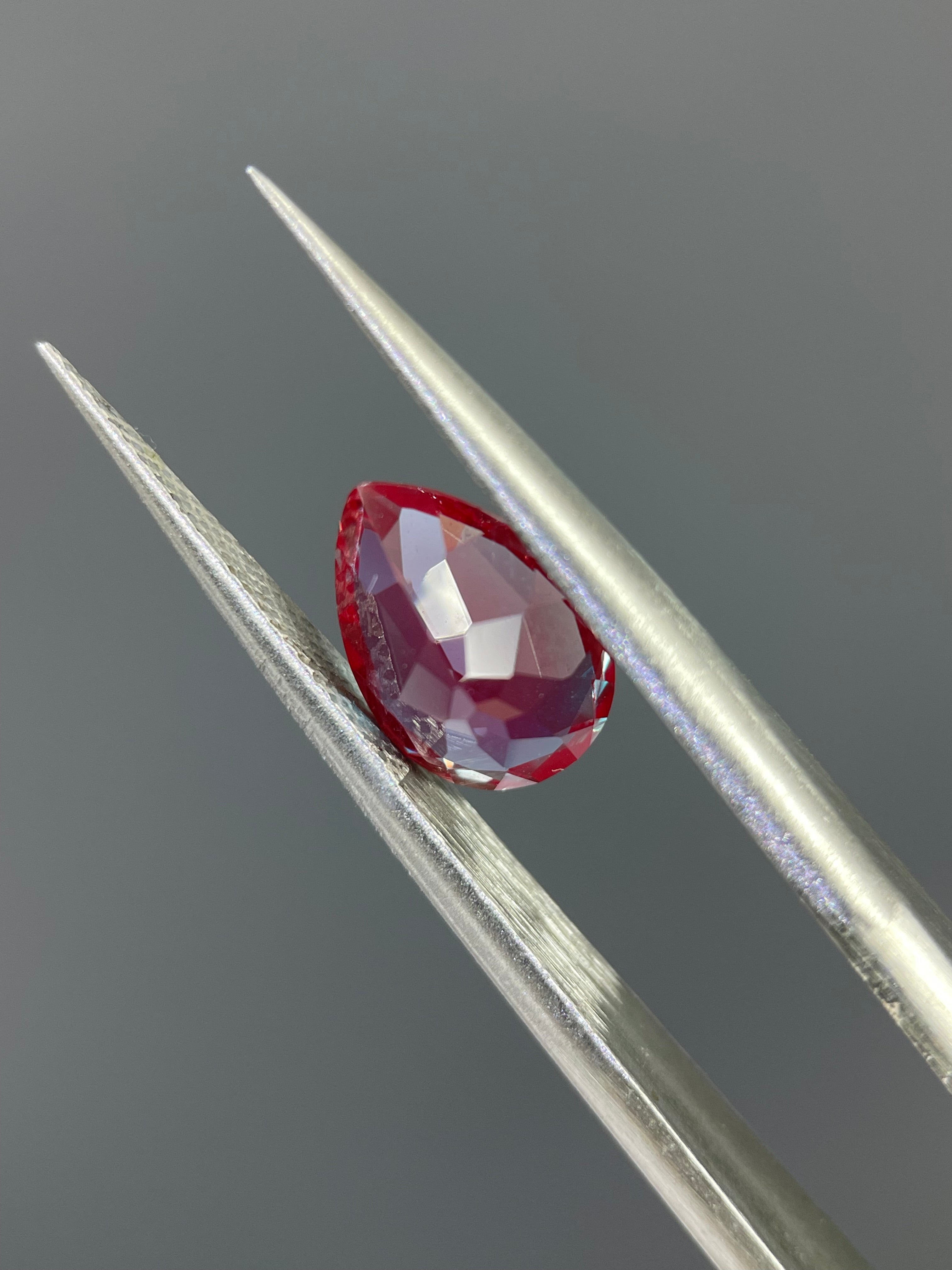 2.65 ct Pear Cut Lab Alexandrite Gemstone