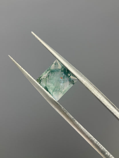 1.85 ct Princess Cut Moss Agate Gemstone