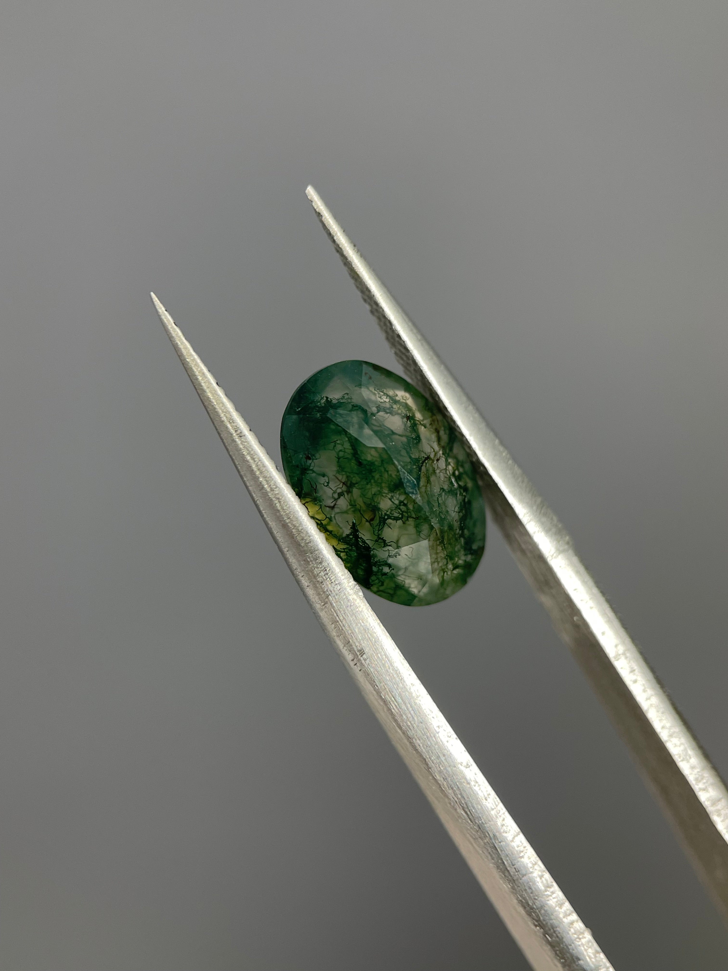 2.90ct Oval Cut Moss Agate Gemstone
