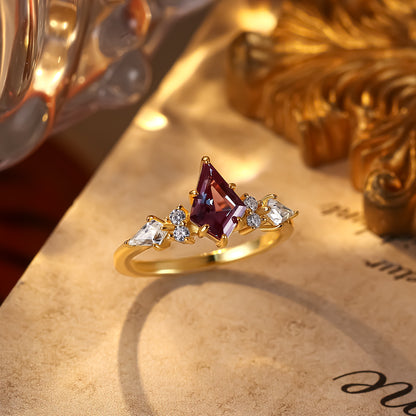 Bague de fiançailles avec halo d'émeraude ovale de laboratoire de 1 ct