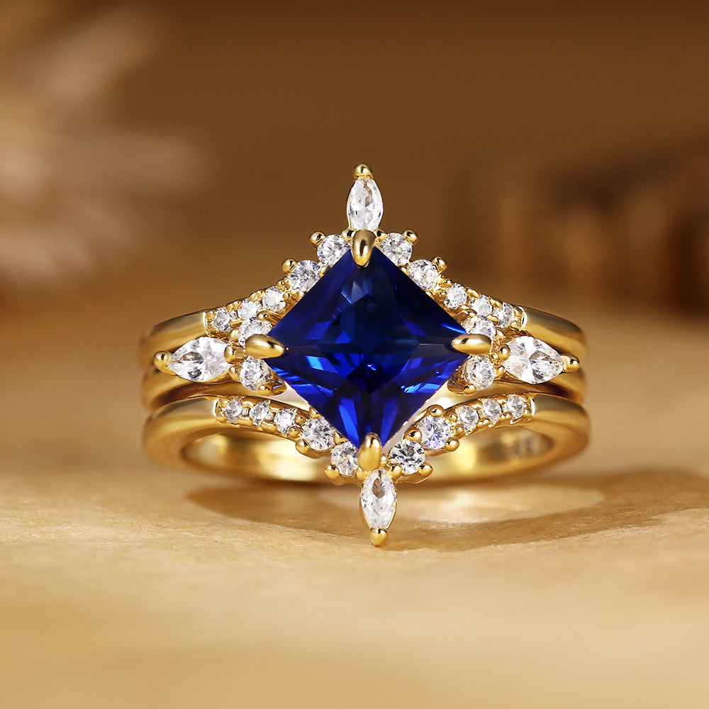 Anillo de compromiso con halo de esmeraldas de laboratorio ovaladas de 1 ct