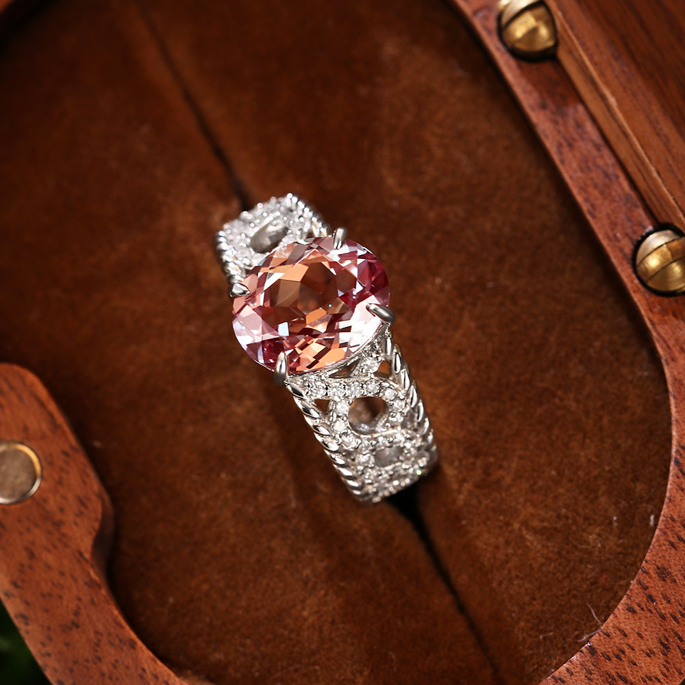 6.3Ct Oval Cut Lab Alexandrite Victorian Inspired Engagement Ring