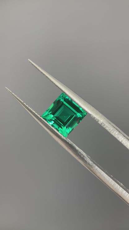1.65 ct Emerald Cut Lab Emerald Gemstone