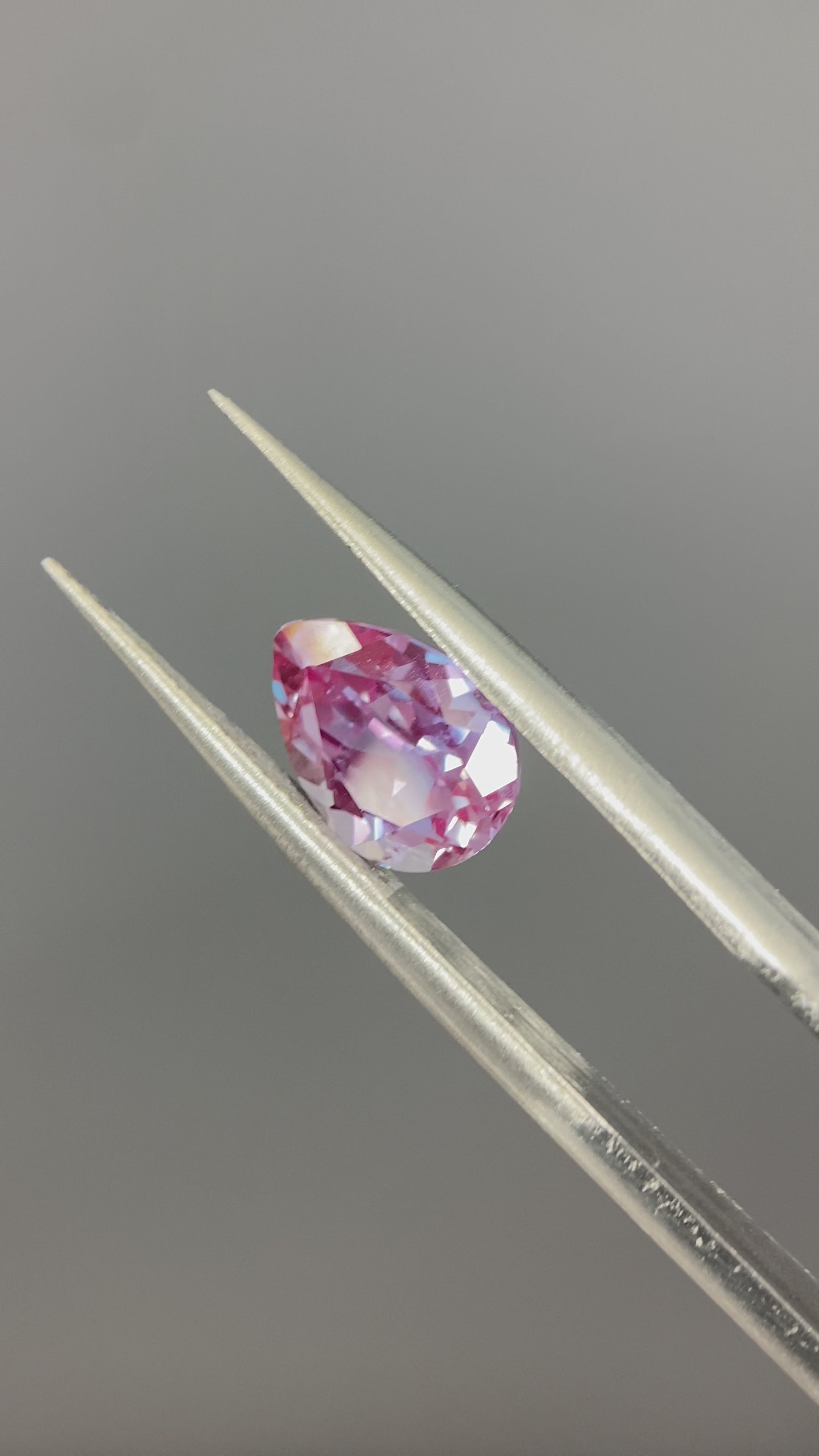 2.65 ct Pear Cut Lab Alexandrite Gemstone