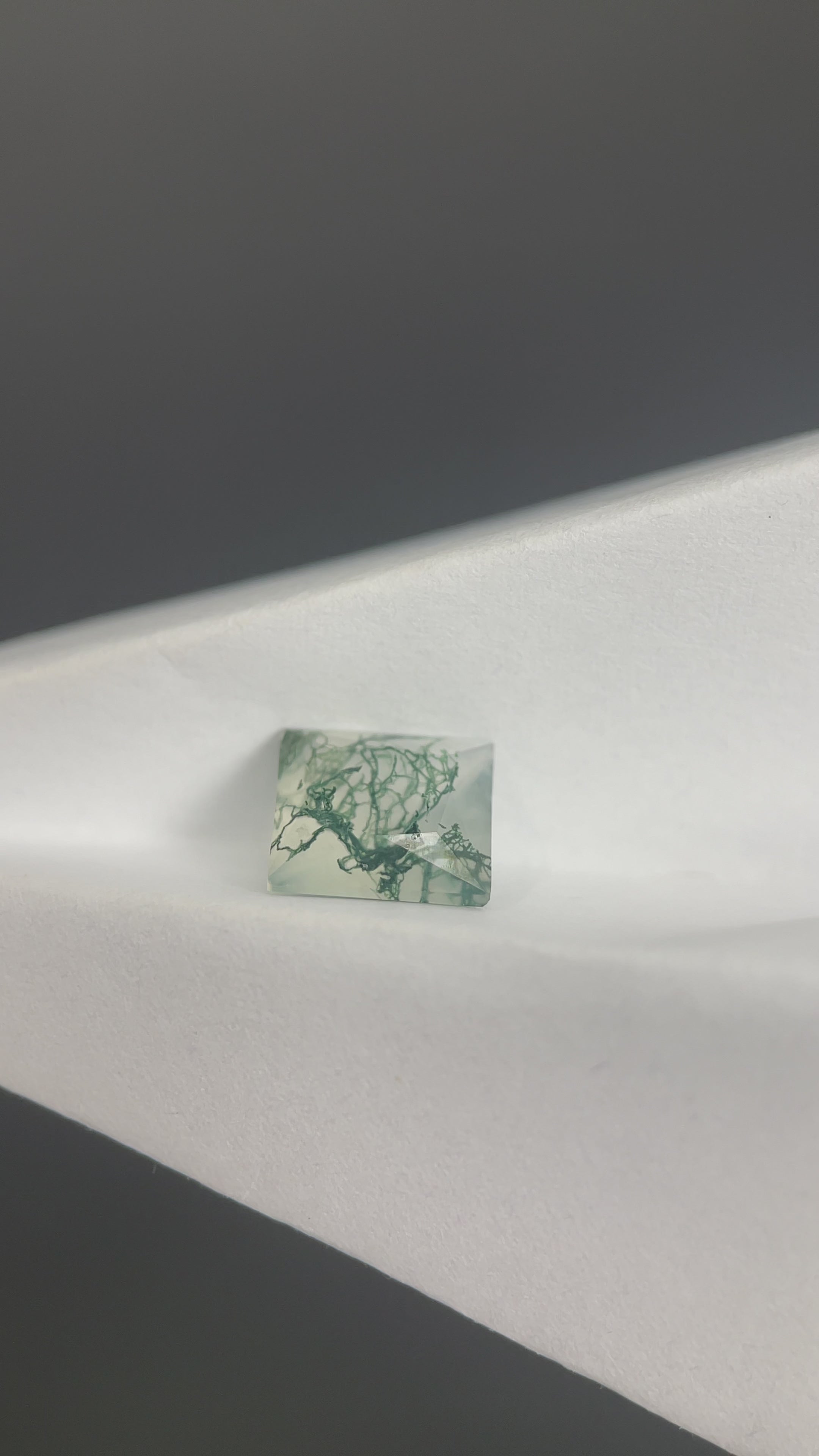 1.85 ct Princess Cut Moss Agate Gemstone