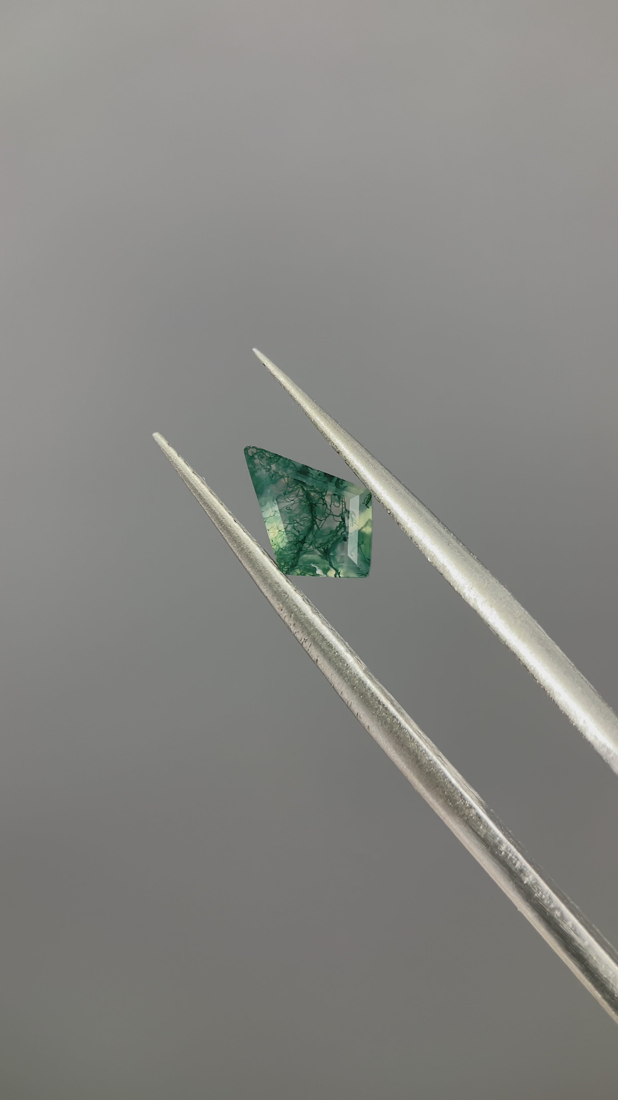 0.65ct Kite Cut Moss Agate Gemstone