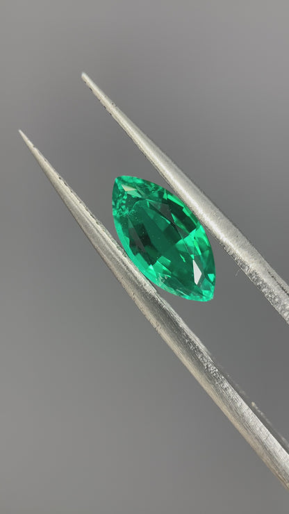 1.85 ct Marquise Cut Lab Emerald Gemstone
